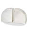 Arch Marble Bookends - Decorative White Bookends for Home or Office, 5" H x 4" L x 2" W, Easy Spot or Wipe Clean